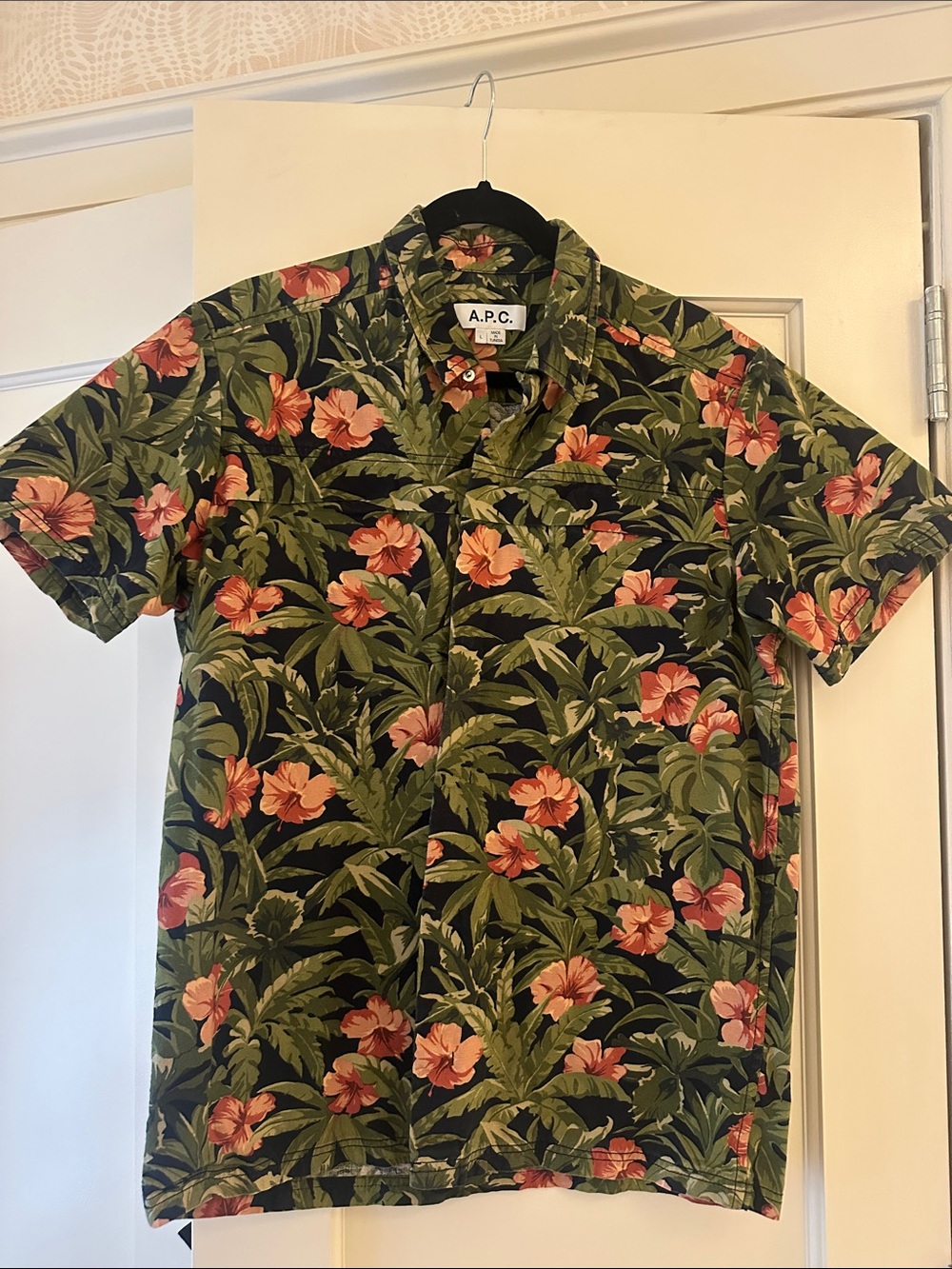 A.P.C. Men’s Tropical Floral Button-Down Shirt